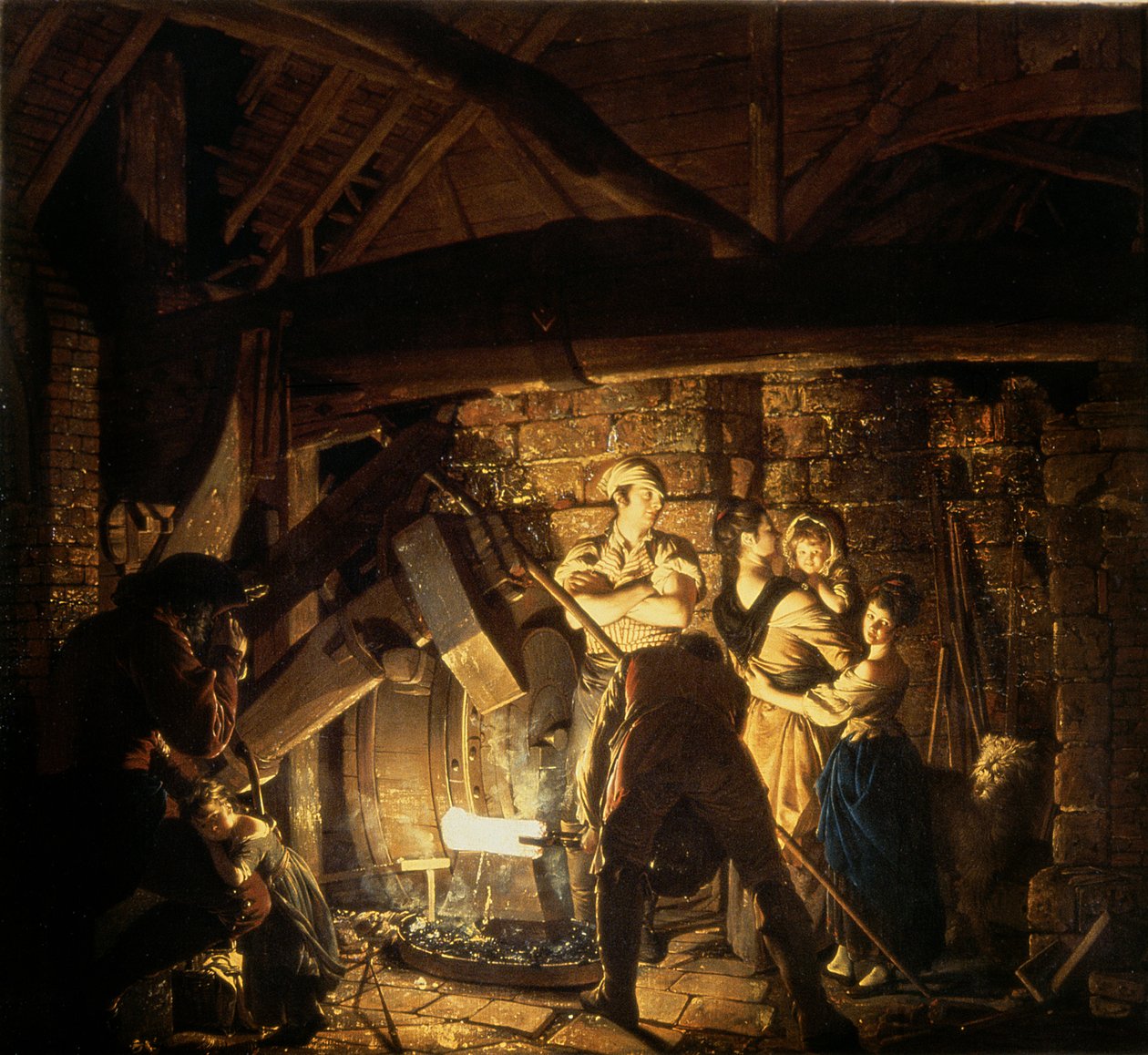 The Iron Forge ، 1772 بواسطة جوزيف رايت من ديربي