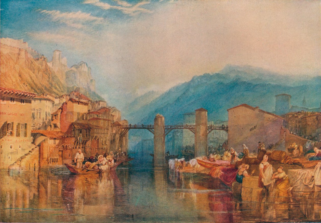 جسر غرونوبل ، 1824 بواسطة جوزيف مالورد وليام تورنر