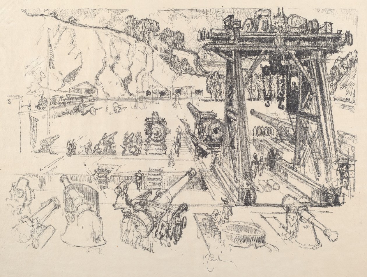 ساحة اختبار السلاح ، 1917. بواسطة جوزيف بينيل