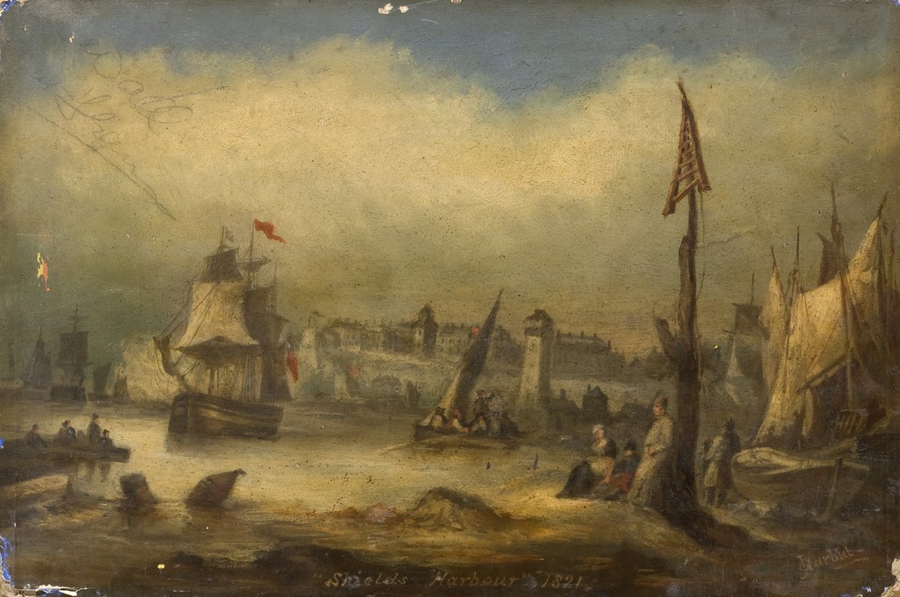 ميناء شيلدز 1821 بواسطة جوزيف "المعجون" Garbut