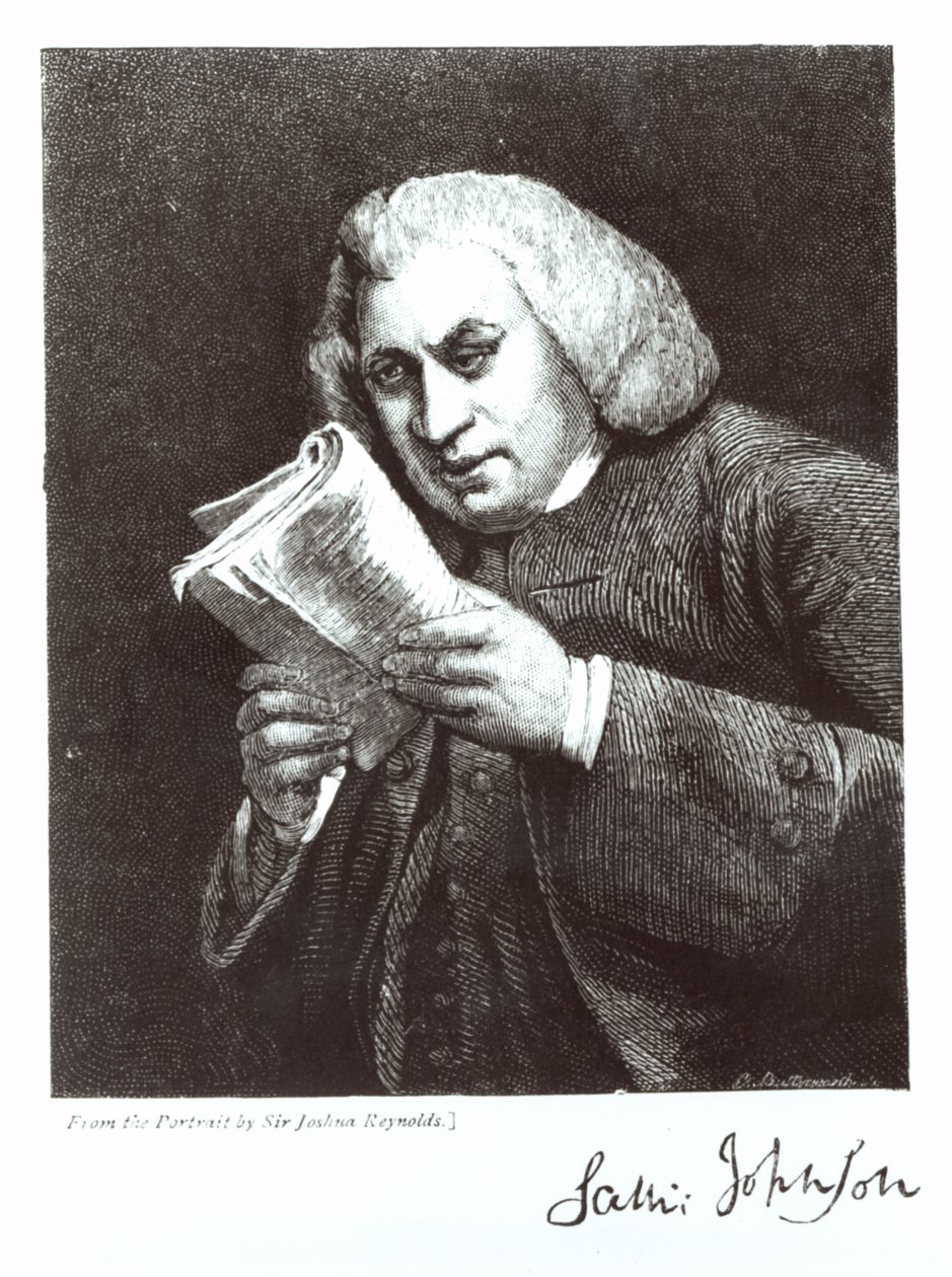 صموئيل جونسون (1709-84) بواسطة جوشوا رينولدز
