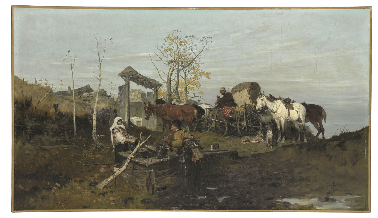 محادثة في البئر ، 1877 بواسطة جوزيف برانت