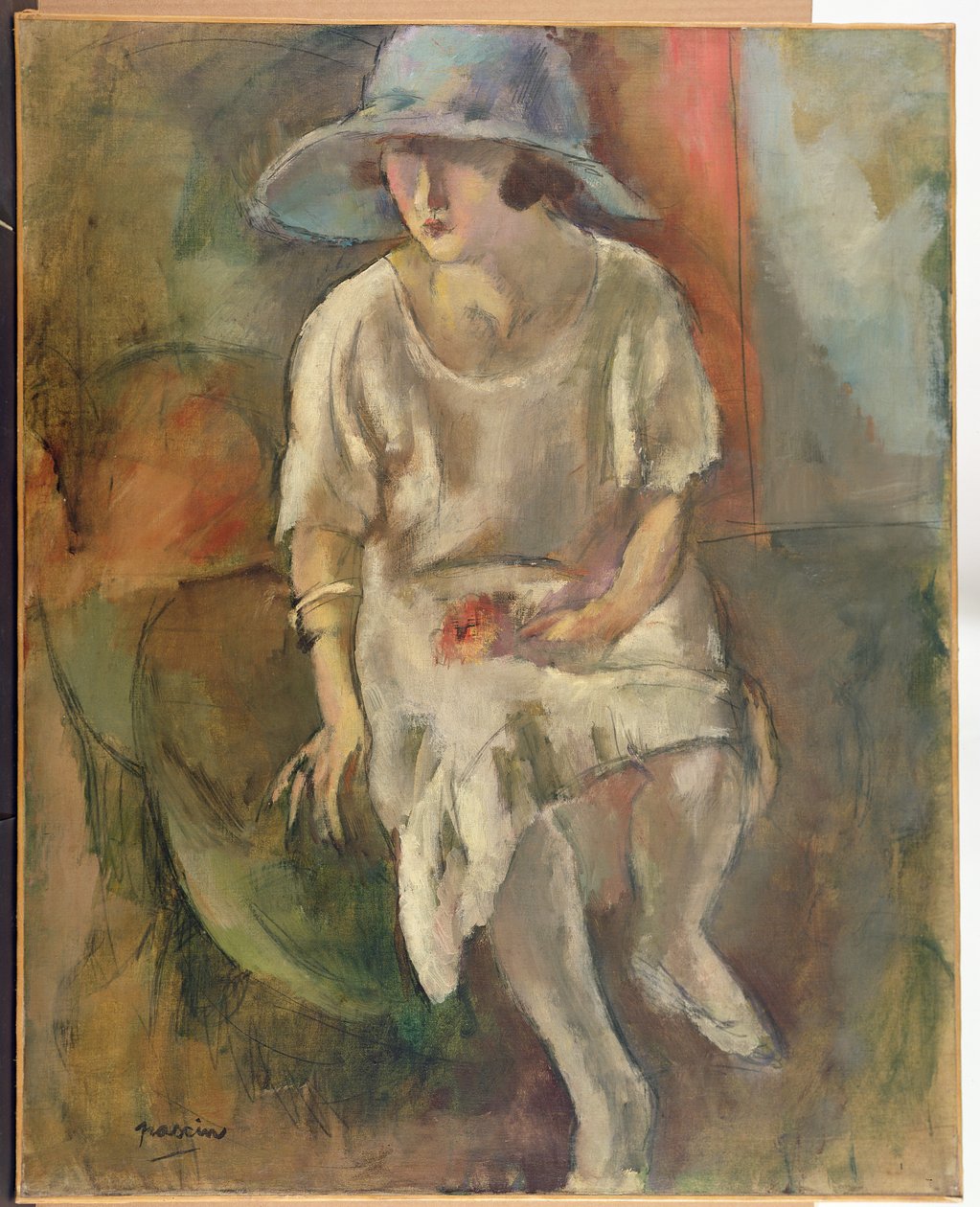 امرأة في قبعة ، ج .1920 بواسطة جول باسين