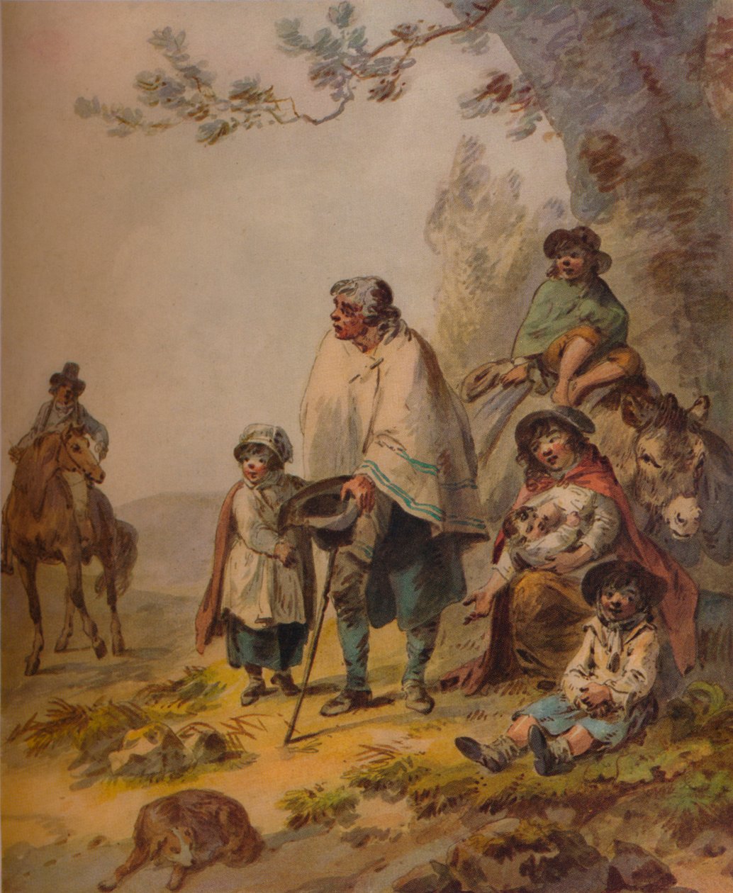 متسولون جبسي ، c1795 بواسطة يوليوس قيصر إبيتسون