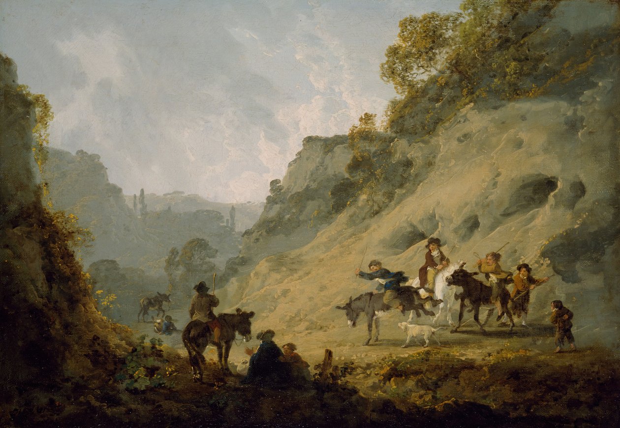 الغجر مع سباق الحمار 1792. بواسطة يوليوس قيصر إبيتسون
