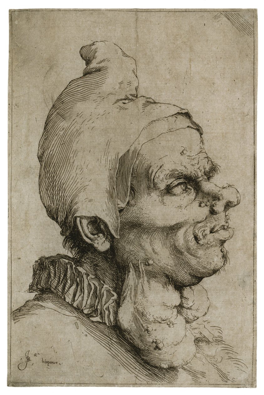 رأس غروتسك الكبير ، c.1622 بواسطة جوسيبي دي ريبيرا