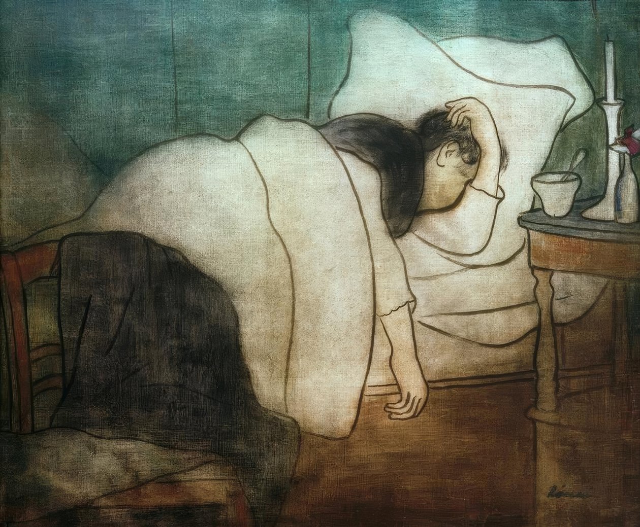امرأة في السرير بواسطة جوزيف ريبل روني