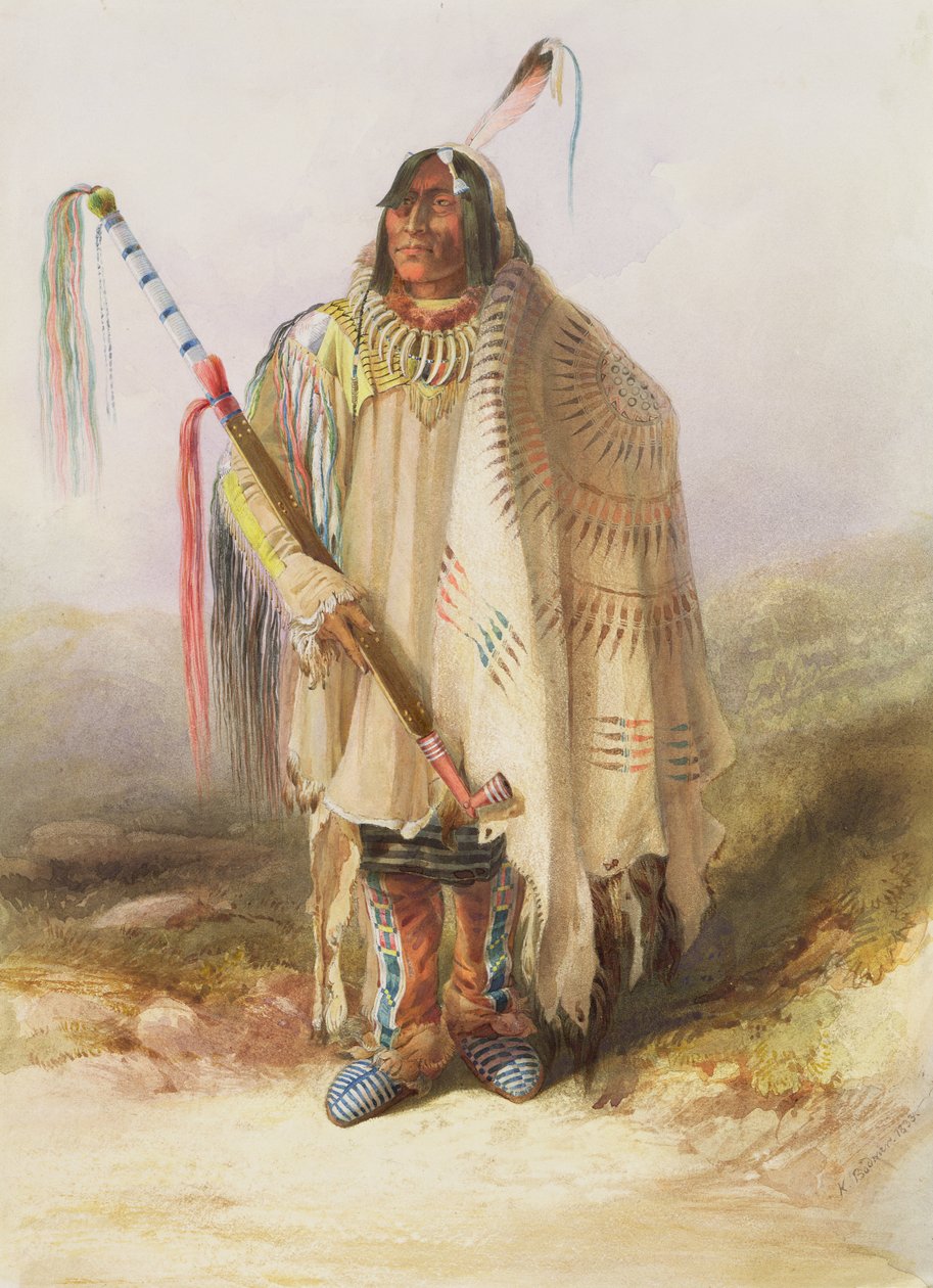 Pehriska-Ruhpa ، محارب Hidatsa بواسطة كارل بودمر