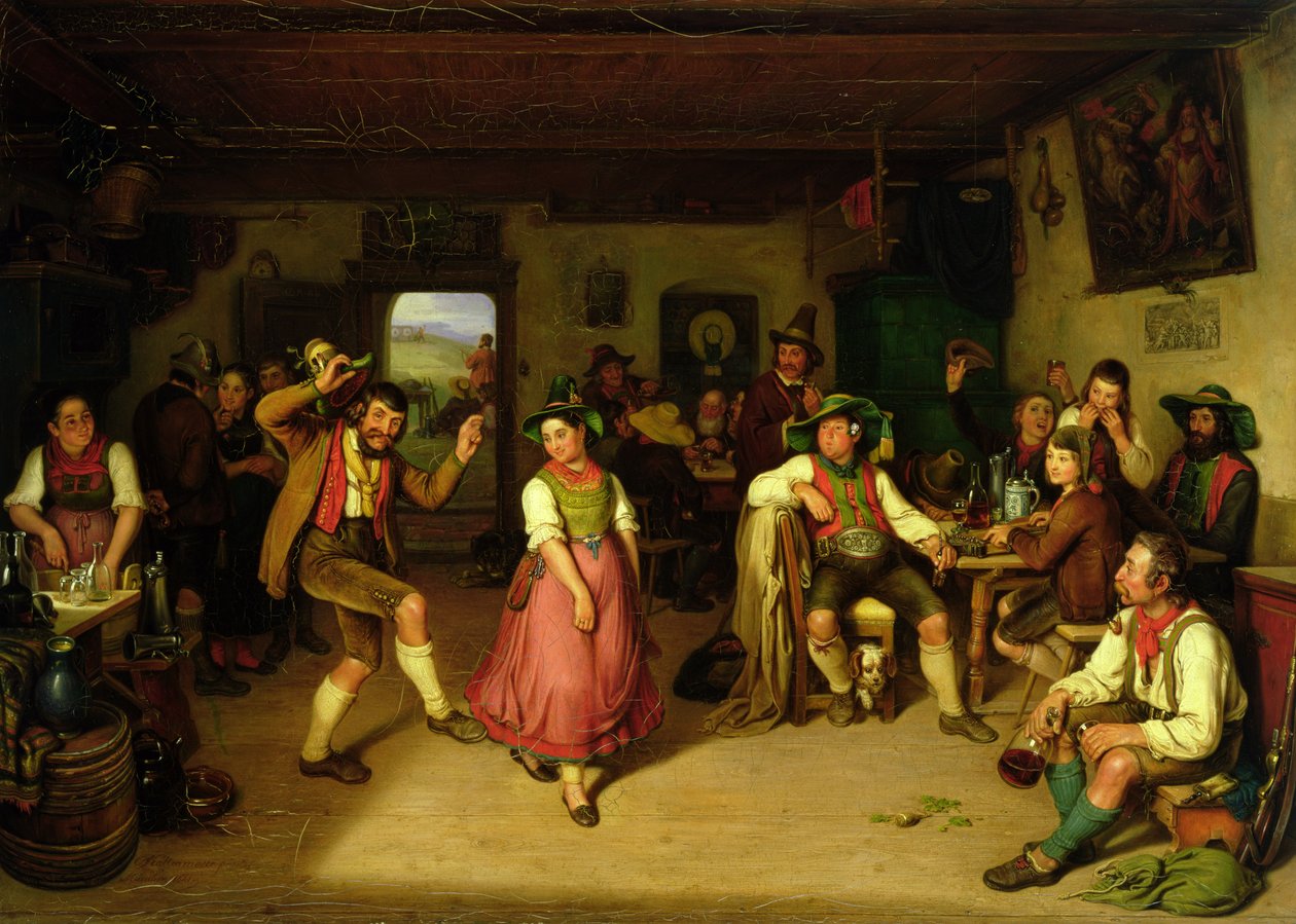 الهدف الرماية والرقص في Oberbayern ، 1841 بواسطة كاسبار كالتنموسر