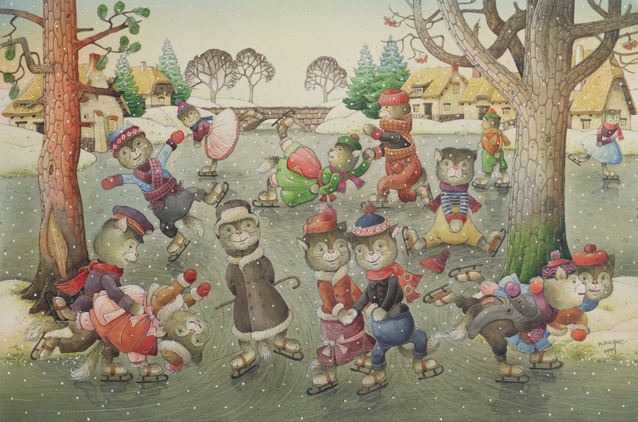 القطط على الزلاجات بواسطة Kestutis Kasparavicius