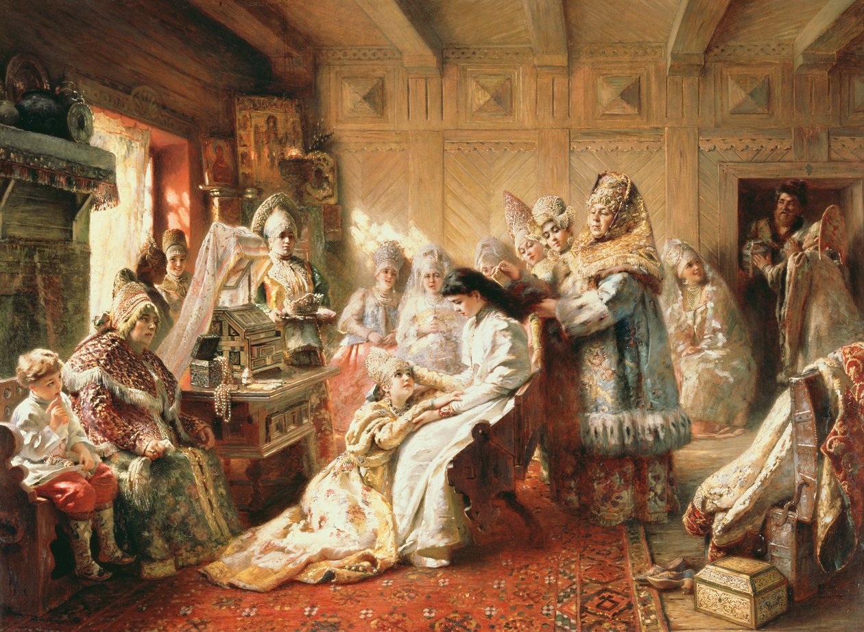 قبل الزفاف ، 1890 بواسطة كونستانتين إيجوروفيتش ماكوفسكي