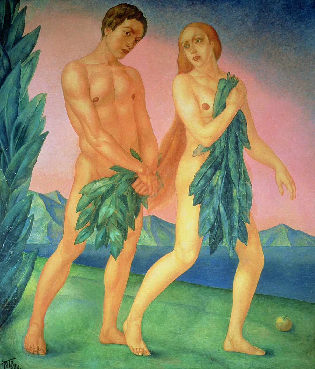 الطرد من الجنة 1911 بواسطة Kuzma Sergeevich Petrov Vodkin