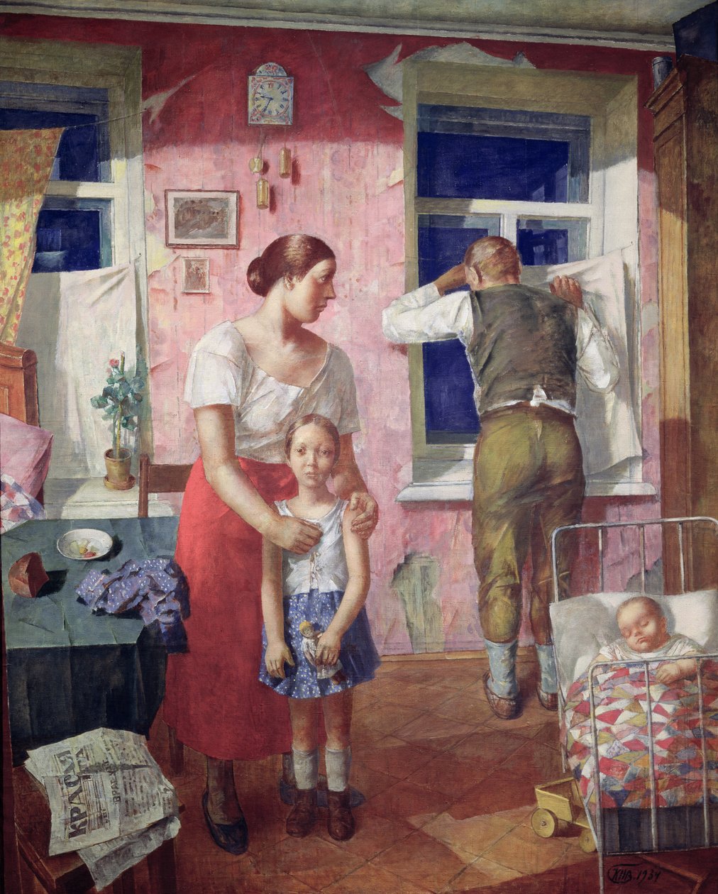 إنذار ، 1934 بواسطة Kuzma Sergeevich Petrov Vodkin