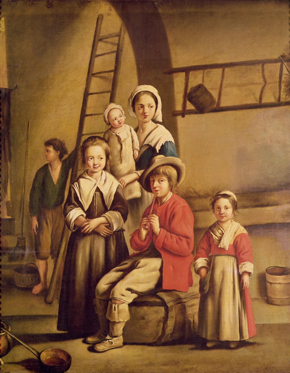 داخل حظيرة بواسطة Le Nain Brothers