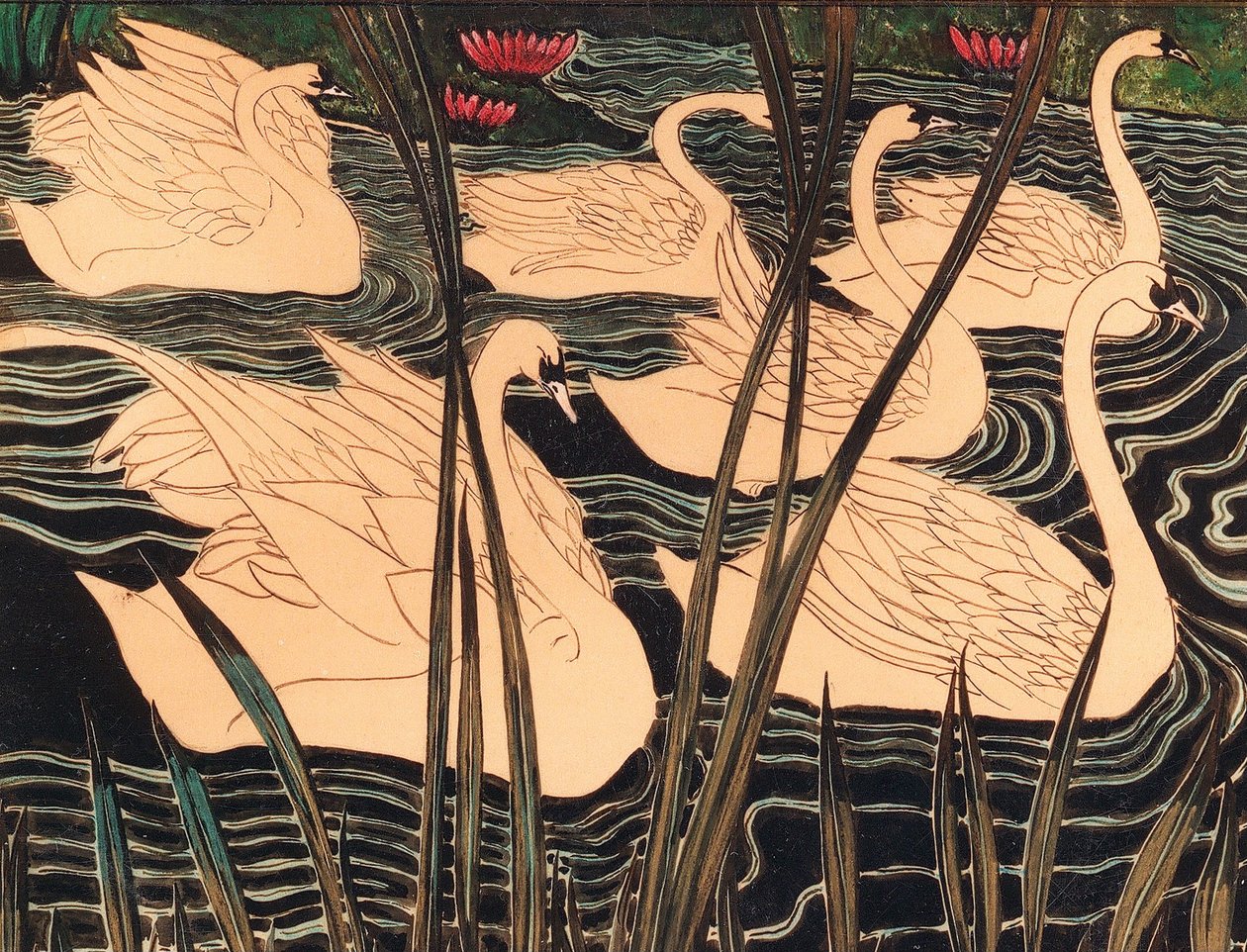 البجع ، ج. 1900. بواسطة ليون سبيليرت