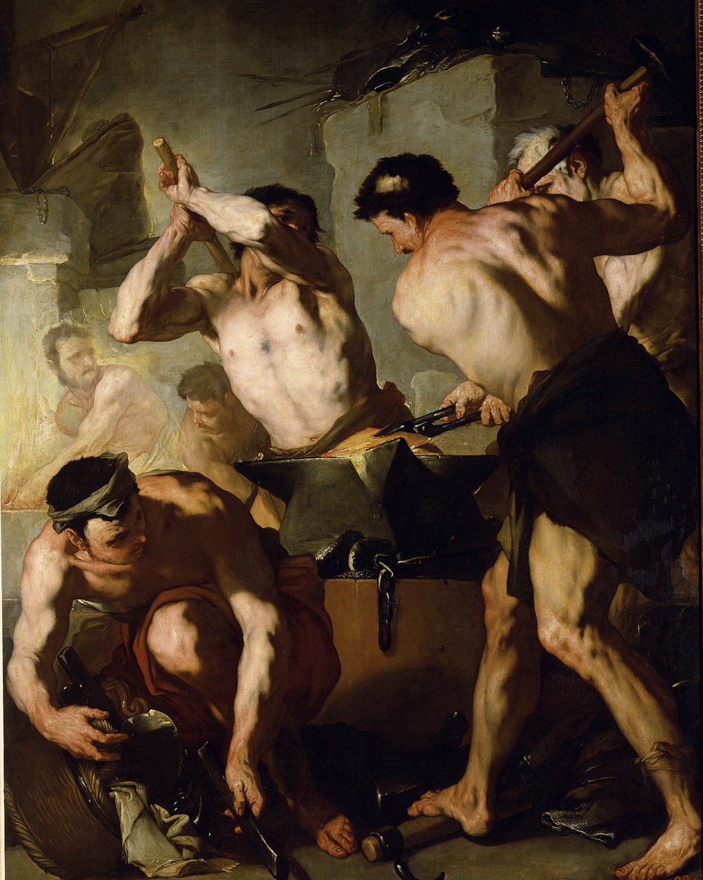 فولكان فورج ، c.1660 بواسطة لوكا جيوردانو