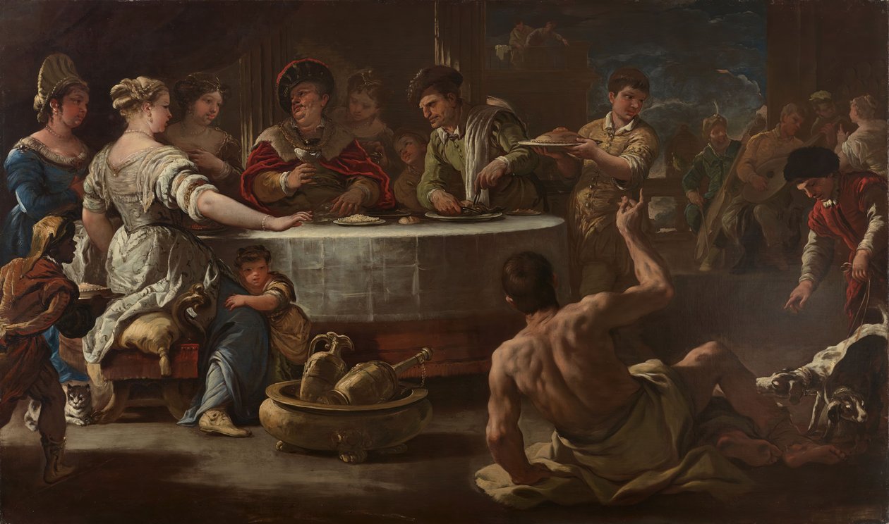 الغطس ولعازر ، 1680. بواسطة لوكا جيوردانو