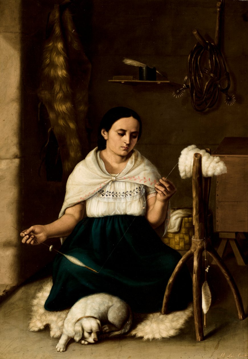 غزل المرأة (سبينر) ، 1859 بواسطة لويس كادينا
