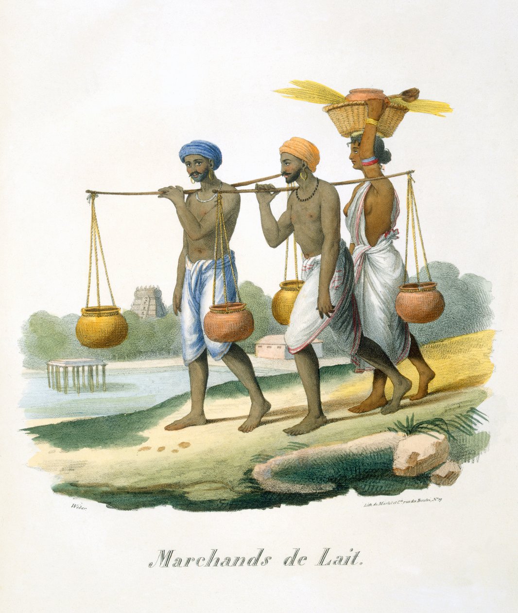 بائعي الحليب ، 1827-1835 بواسطة ME Burnouf