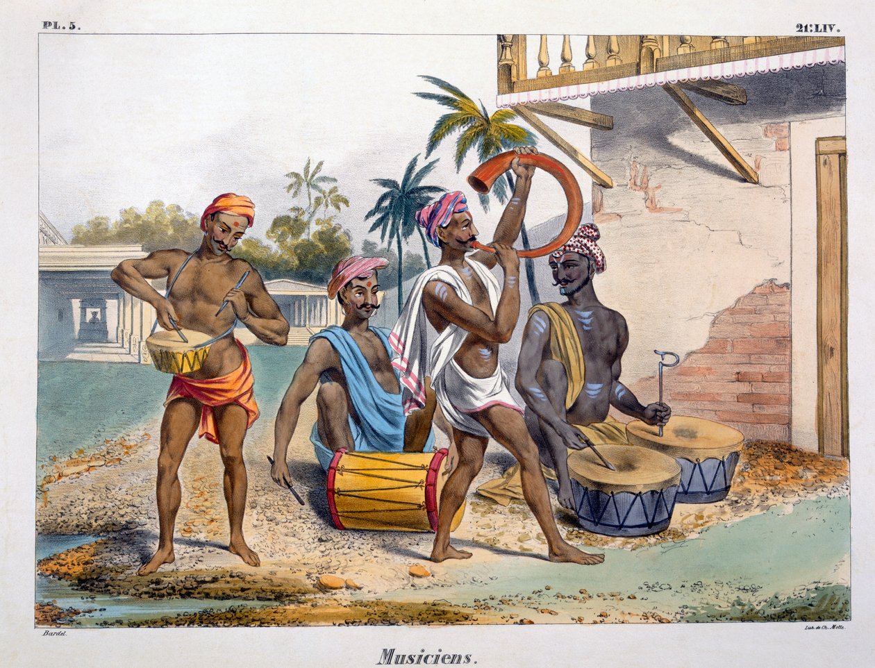 الموسيقيون ، 1827-1835 بواسطة ME Burnouf