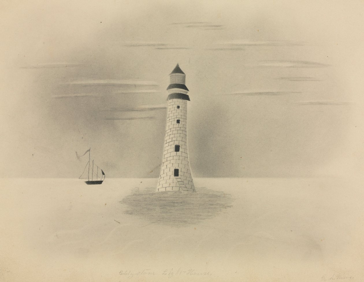 منارة إديستون ، 1840. بواسطة ماري ألثا نيمز