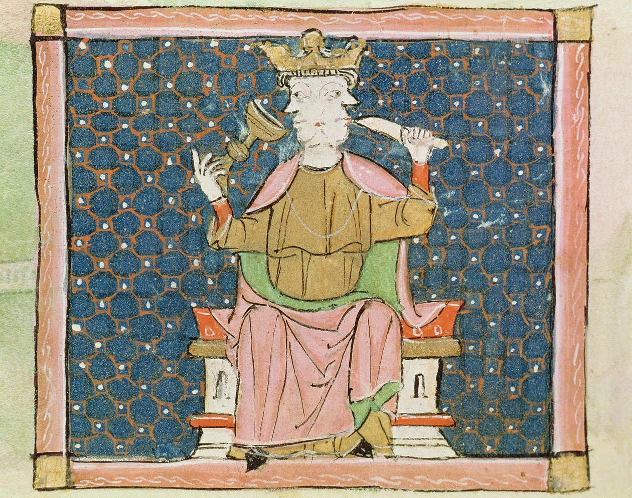 Fol.57v يناير: يانوس بواسطة Matfre Ermengaut