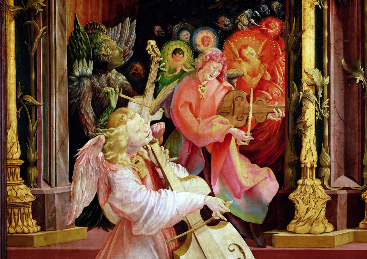 ملاك الموسيقيين ، من حفل الملائكة من Isenheim Altarpiece ، c.1512-16 بواسطة ماتياس جرونوالد