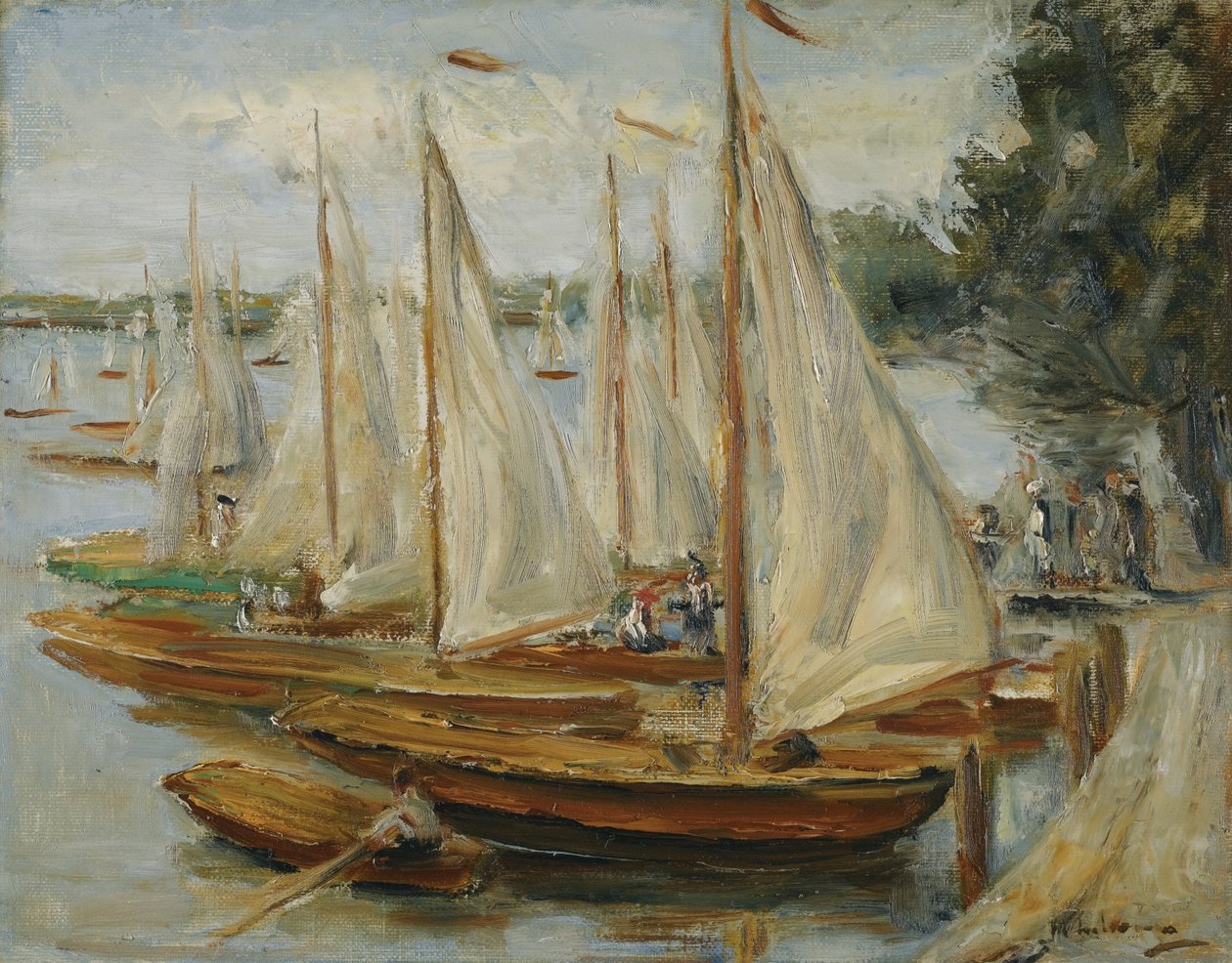 القوارب الشراعية على Wannsee بواسطة ماكس ليبرمان