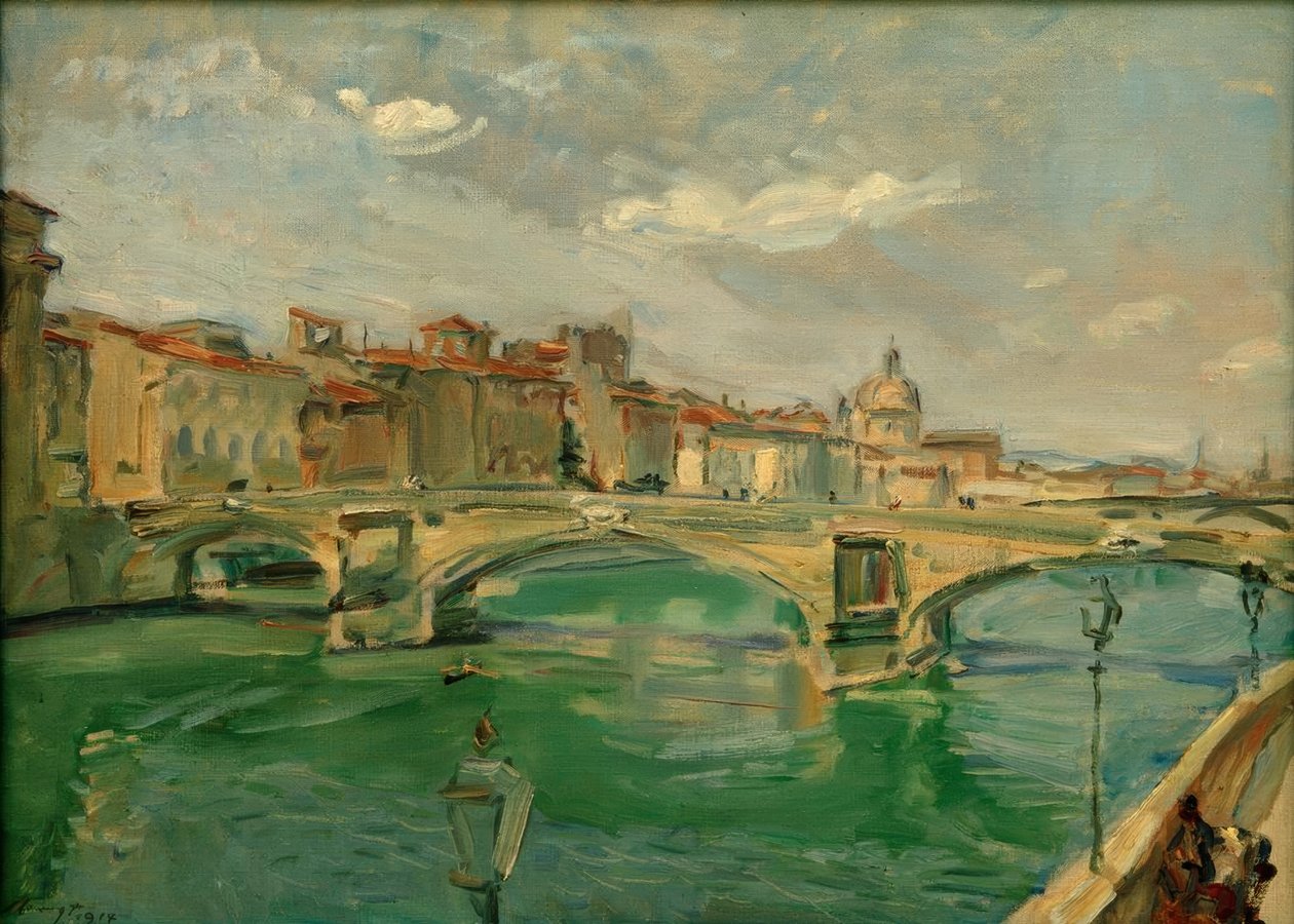 M.Slevogt ، Brücke in Florenz (Trinity Bridge بواسطة ماكس Slevogt