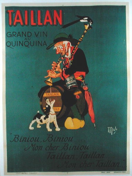 إعلان ملصق "Taillan Quinquina" (لون ليثو) بواسطة أنا