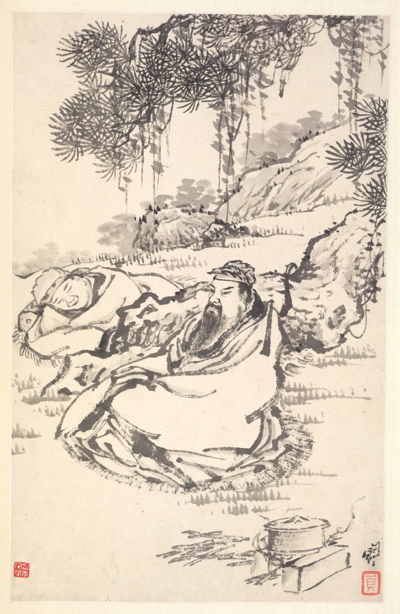 لو تونغ وخادم ، 1788. بواسطة مين تشن