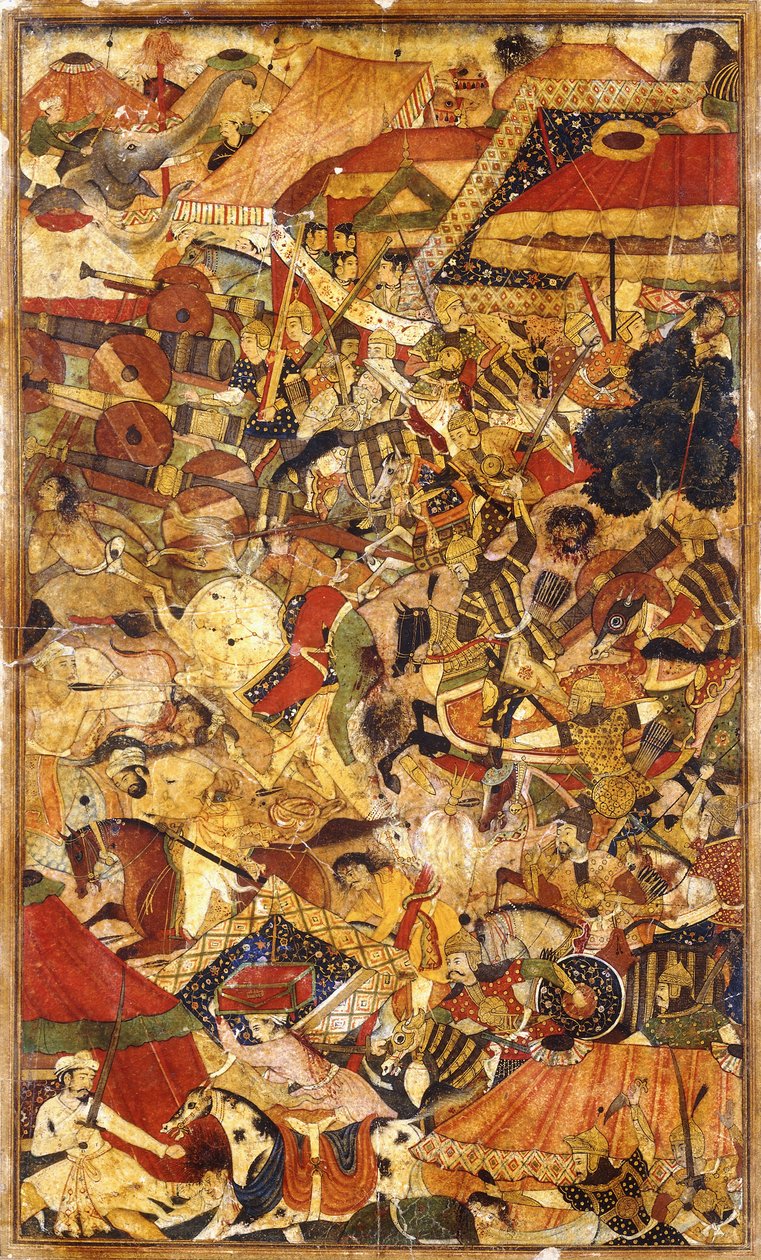 مشهد المعركة ، ج. 1590 بواسطة مدرسة موغال