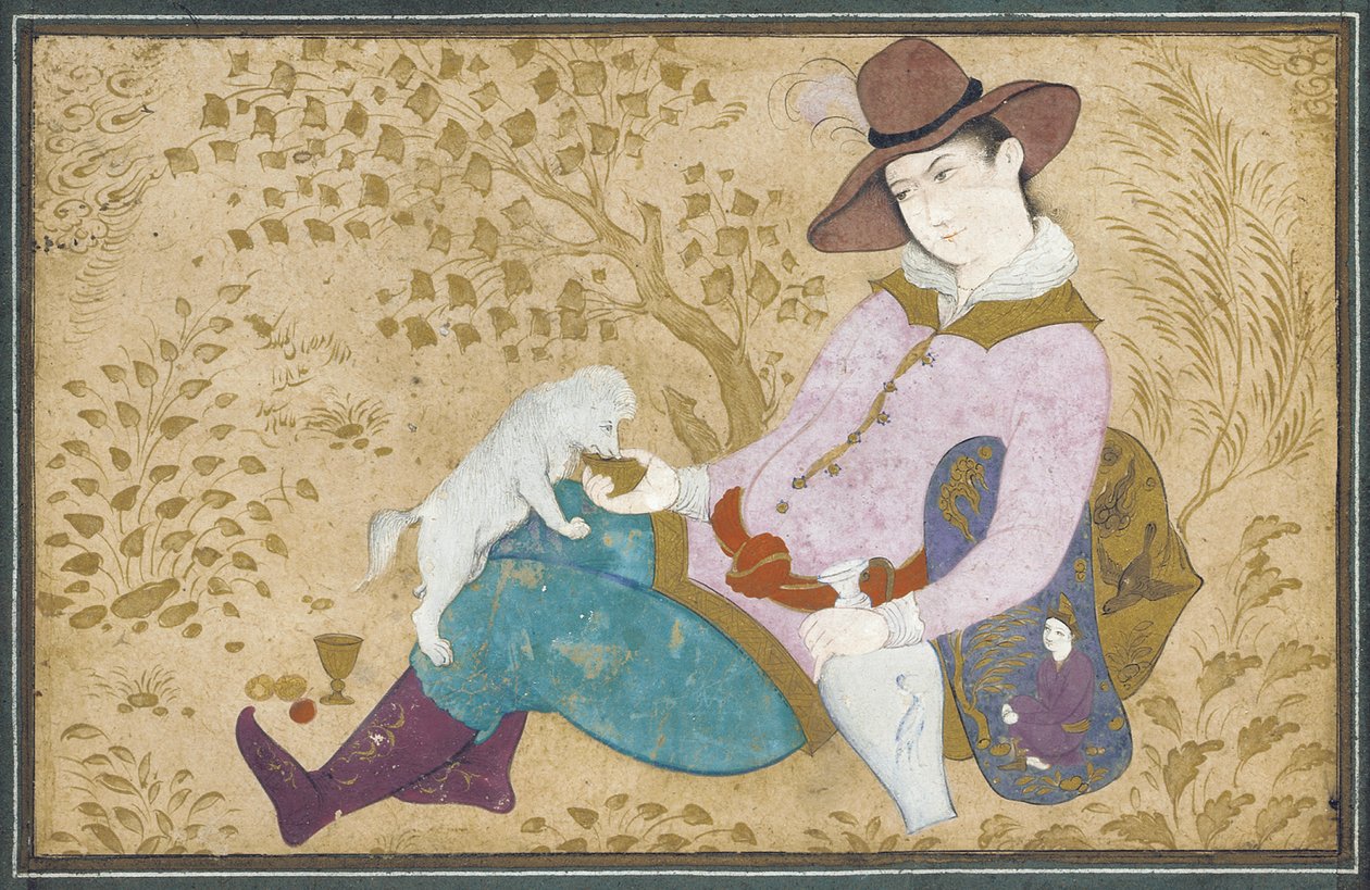 شاب مع كلب ، 1673 بواسطة معين موسافير