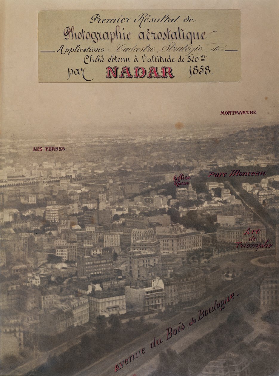 منظر جوي لباريس ، c.1868 بواسطة نادار