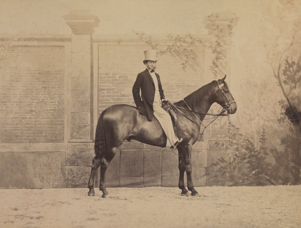 رجل على حصان ، ج. 1860s. بواسطة نادار