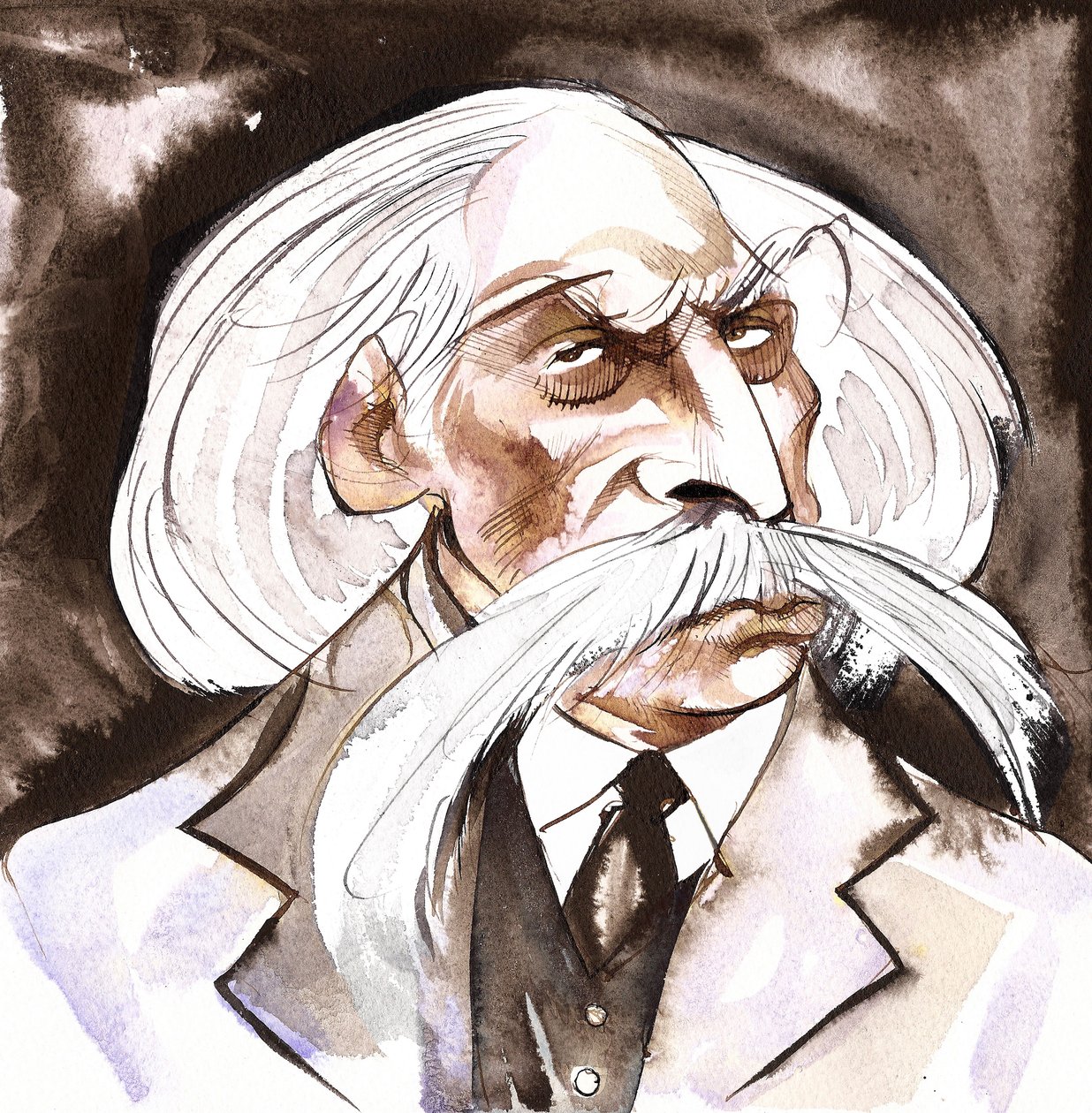 Karoly Goldmark - Karl Goldmark (مؤلف مجري ، 1830-1915) كاريكاتير ملون بواسطة نيل أوزبورن
