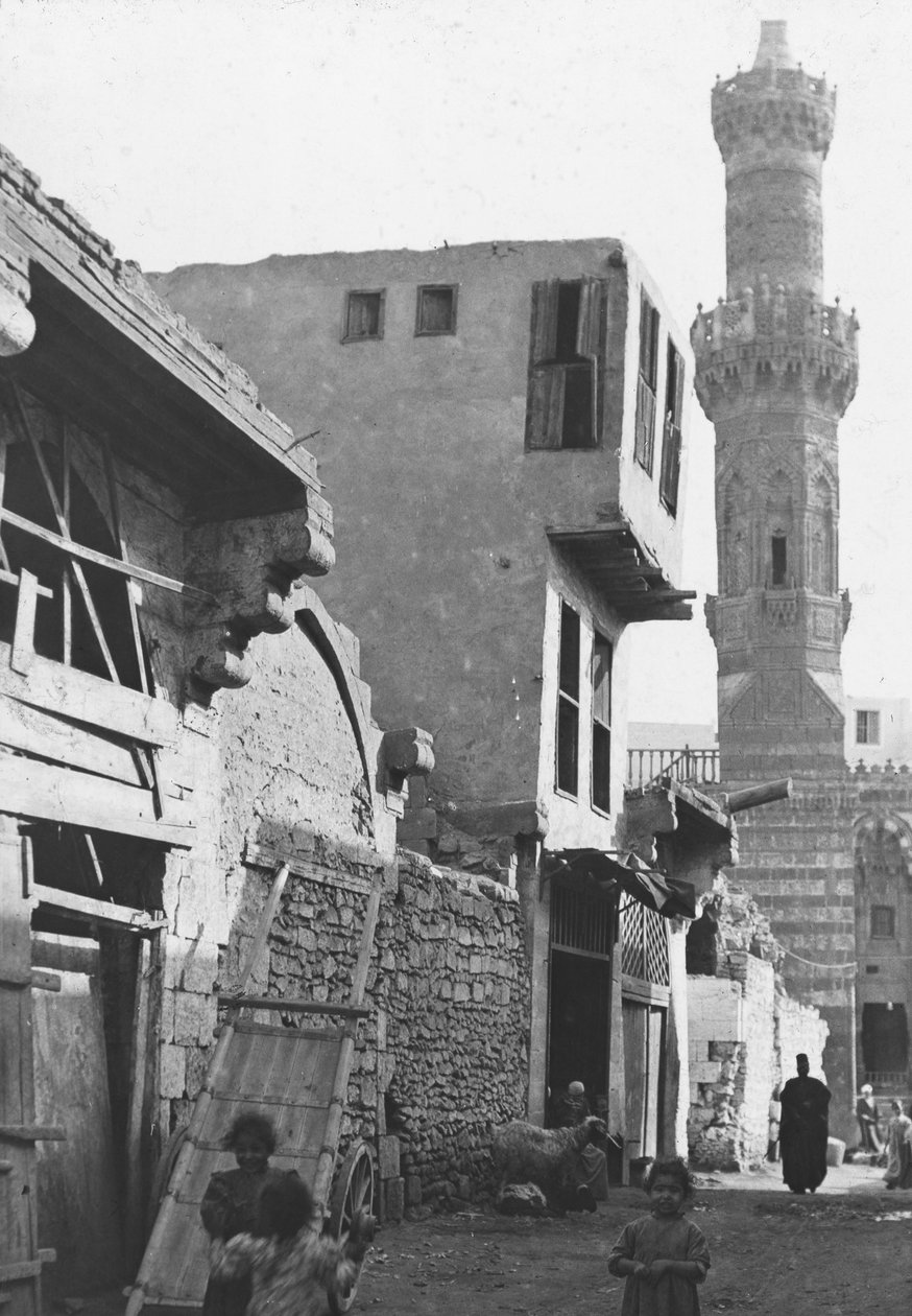 شارع في القاهرة ، مصر ، c1890 بواسطة نيوتن وشركاه