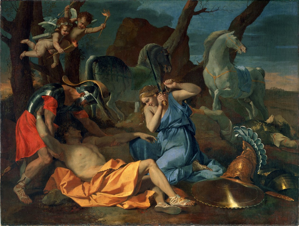 تانكرد وإرمينيا ، c.1635 بواسطة نيكولاس بوسين