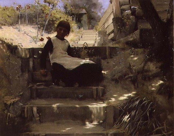 ابنة البستاني (زيت) بواسطة نورمان جارستين