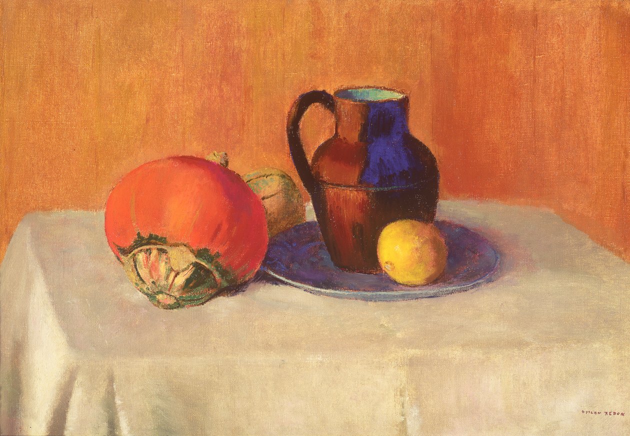 الحياة الساكنة مع إبريق ، c.1901-03 بواسطة Odilon Redon