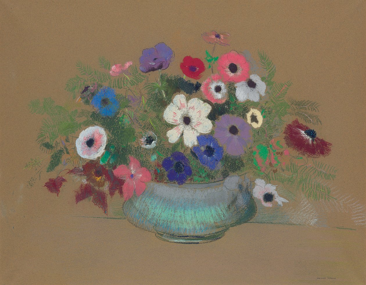 شقائق النعمان بواسطة Odilon Redon