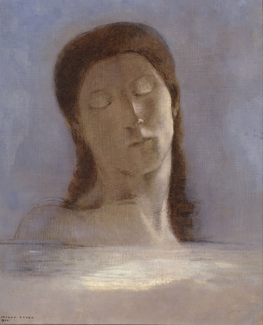 عيون مغلقة ، 1890 بواسطة Odilon Redon