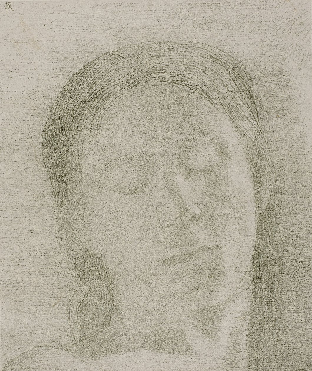 عيون مغلقة ، 1890 بواسطة Odilon Redon