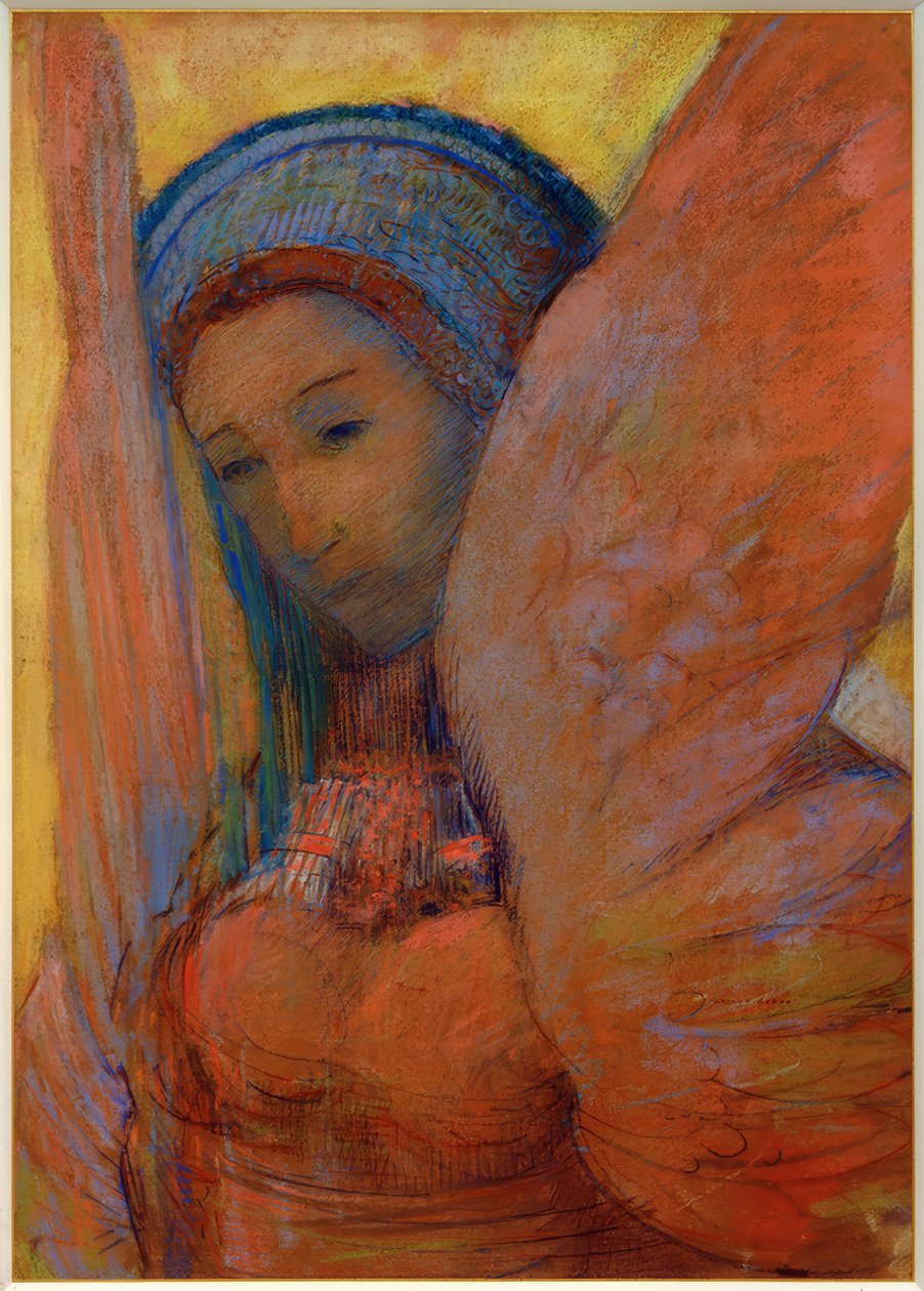 Die Lyra (Sphinx) بواسطة Odilon Redon