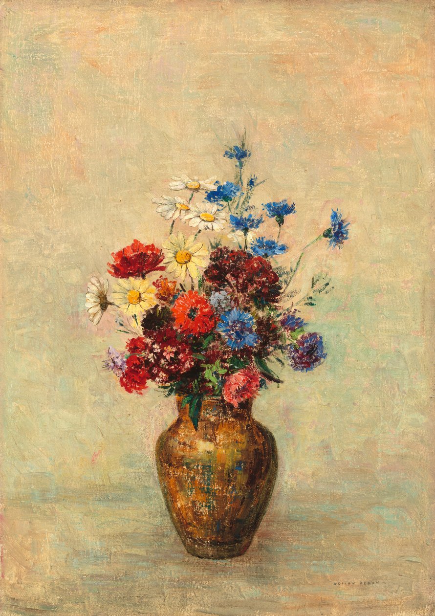 زهور في إناء ، ج. 1910. بواسطة Odilon Redon