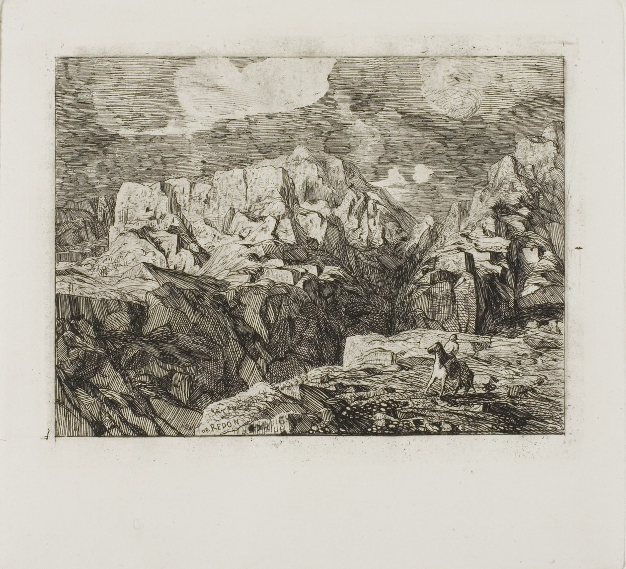 فارس في الجبال بواسطة Odilon Redon