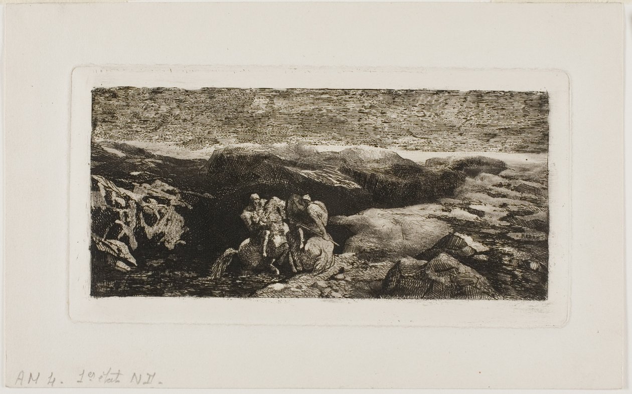الفرسان في القتال بواسطة Odilon Redon