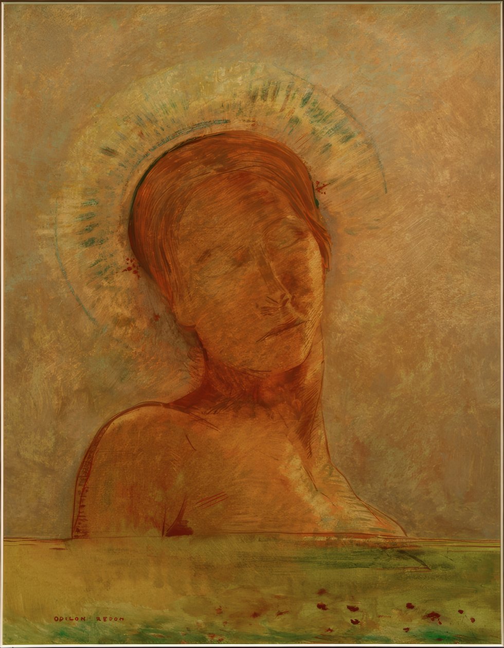 في الجنة (عيون مغلقة) بواسطة Odilon Redon