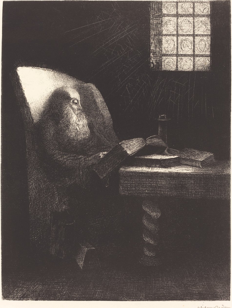 لو ليزور (القارئ) بواسطة Odilon Redon