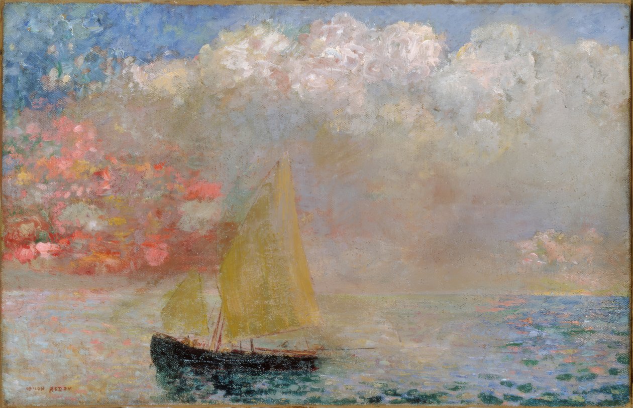 القارب بواسطة Odilon Redon